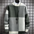 thumbnail image 4 of Suéter a cuadros de invierno para hombre, jersey de estilo Harajuku para hombre, jersey grueso y cálido de cuello alto, suéteres navideños masculinos de alta calidad para hombre, 4 of 4