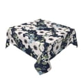 thumbnail image 2 of Wukai Floral Flowers Blue Waterproof Tablecloth for Kitchen Dining, Fits Square Tables for 2-4 Seats -54"x54", 2 of 7