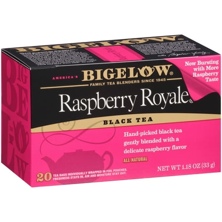 - (6 Boxes) Bigelow, Raspberry Royale, Tea Bags, 20 Ct