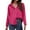 Hot Pink, variant on TKLPEHG Long Sleeve Tops for Women Lapel Button Satin Shirt Lightweight Loose Fall Tops Fashion Solid Color Casual Comfy Blouses Pullover (Black,XXL)