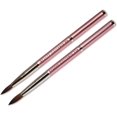thumbnail image 1 of Beaute Galleria Juego de 2 pinceles redondos acrílicos Kolinsky Sable para decoración de uñas, pintura con detalles de manicura, bolígrafo para decoración de uñas (tamaño 8 12), 1 of 5