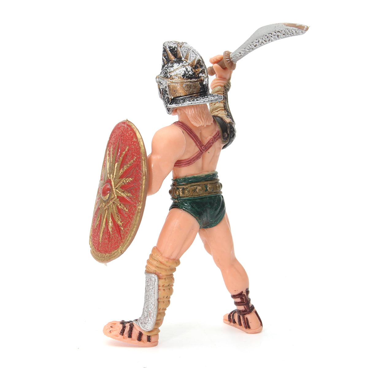6Pcs/Set Gladiator Warrior Fighter Roman Soldier Action Figures w/Weapons Gift 