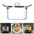 thumbnail image 2 of Heat Glass Stock Pot With Lid Clear Glass Pot Glass Cooking Pot For Stove Top Heat Glass Boiling Pot With Handles Glass Potpourri Pot Glass Stock Pot With Cooking Utensils, 2 of 7