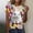 Yellow(New), variant on PNTUTB Women's Round-Neck Short-Sleeve T-Shirt: Summer Easter Cute Print Loose Comfortable Breathable Casual Versatile