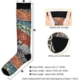 thumbnail image 2 of GZHJMY High Elasticity Compression Socks, High Knee Socks Adult Universal Leisure Relieve Fatigue,Abstract Flowers Travel Daily with Running (1 Pair), 2 of 7