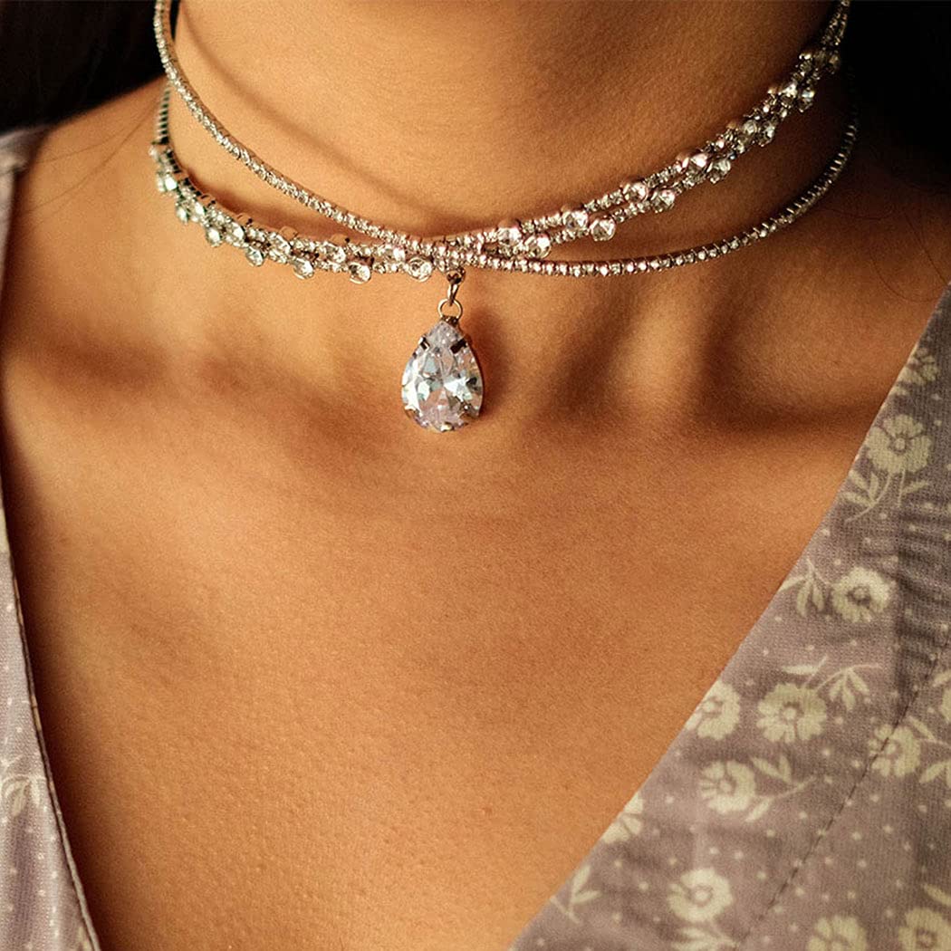 Wedding Choker Necklace Crystal Chokers 