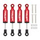 thumbnail image 1 of 4 piezas de amortiguadores de coche RC de aleación de aceite amortiguadores resistentes con tornillo para Rojo, 1 of 9