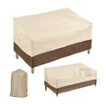 thumbnail image 2 of JOYWEI Housse de Causeuse de Banc de Patio Robuste 2 Places, Housse de Sofa d'Extérieur Imperméable, Housses de Meubles de Patio pour Pelouse avec Évent, Petit (Standard), Beige et Brun, 2 of 5