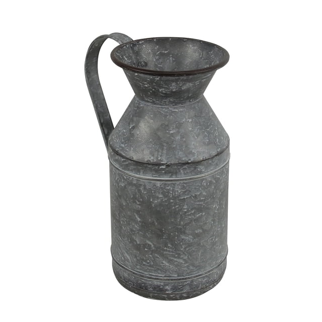 Pitcher Cheung's de metal lavado gris hecho a mano, tamaño pequeño
