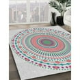 thumbnail image 2 of Ahgly Company Indoor Rectangle Patterned Pale Blue Novelty Area Rugs, 4' x 6', 2 of 6