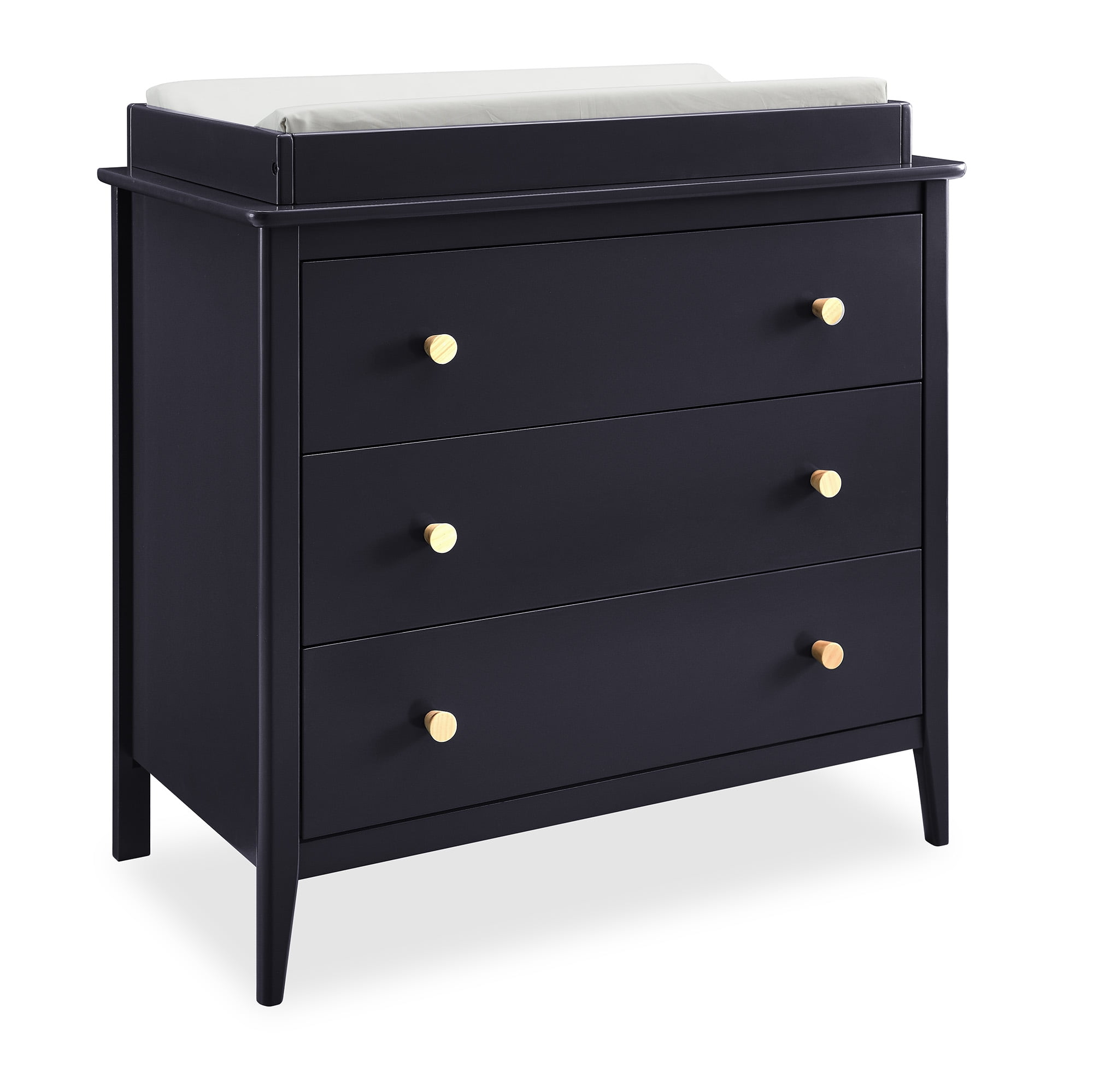 Delta Children Wood Changing Top #W100810, Greenguard Gold Certified, Charcoal Grey