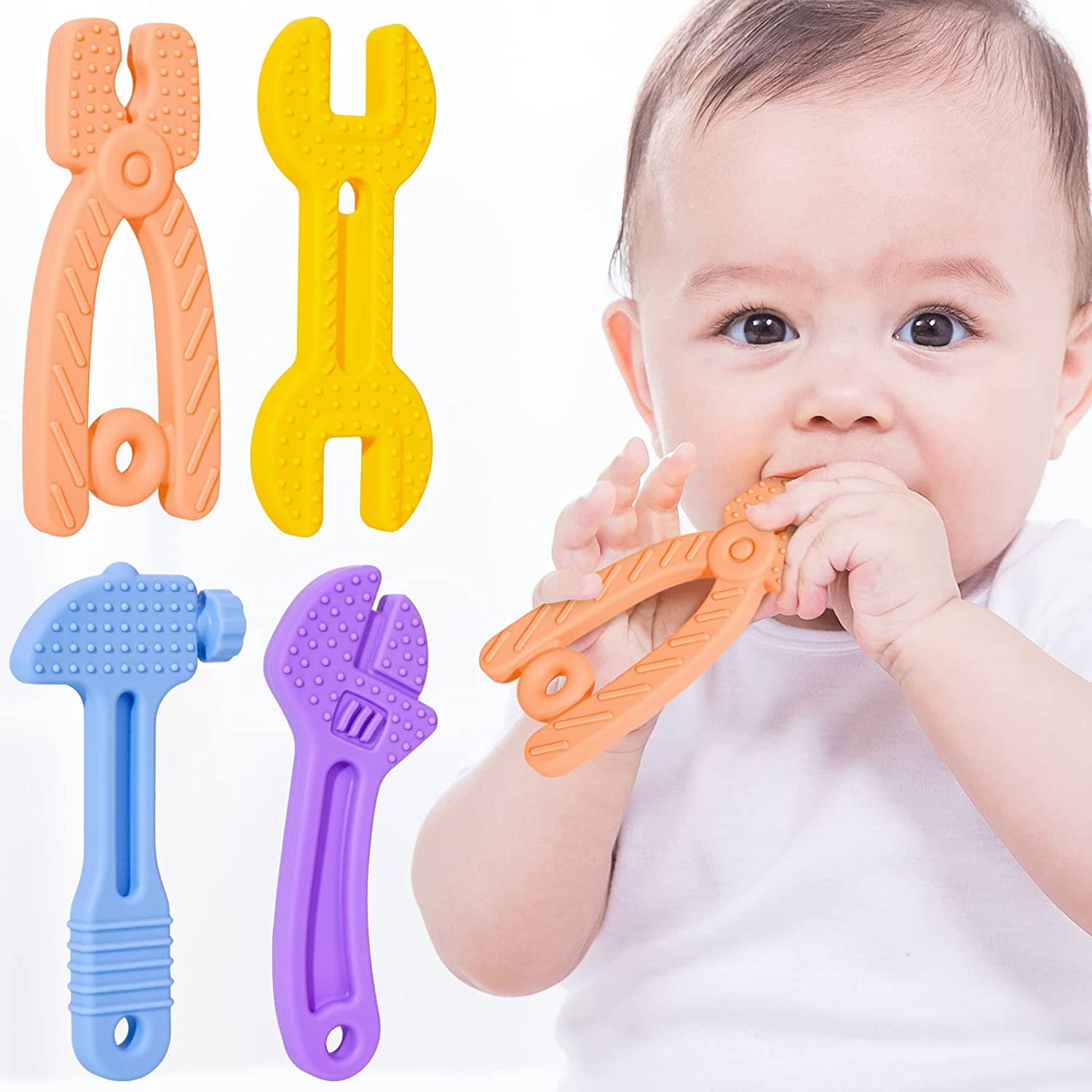 NiToy 06 Months 612 Months Silicone Teething Toys for Babies Hammer