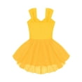 thumbnail image 4 of Kvysinly Kids Sleeveless Ballet Dance Tutu Dress Leotard for Little Girls Figure Ice Skating Birthday Yellow 12, 4 of 7
