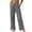Gray, variant on Women's Summer Wide Leg Cotton Linen Pants, Lightweight Crinkle Fabric with High Waist & Side Pockets, S-XXL