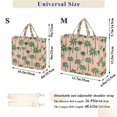 thumbnail image 2 of FORMRS Womens Corduroy Tote Bag Crossbody Shoulder Purse Handbag with Detachable Strap, Pink Palm Trees, 2 of 7
