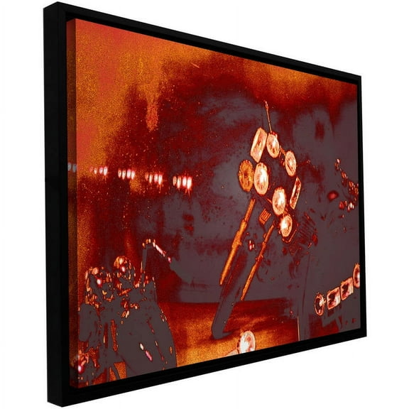 ArtWall Dean Uhlinger "Cycles And Smoke" Floater Framed Gallery-Wrapped Canvas