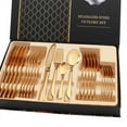 thumbnail image 4 of Flatware Flatware Set Stainless Steel Glossy 24 Pieces Steak Knife Fork Spoon Set for Restaurant, 4 of 5