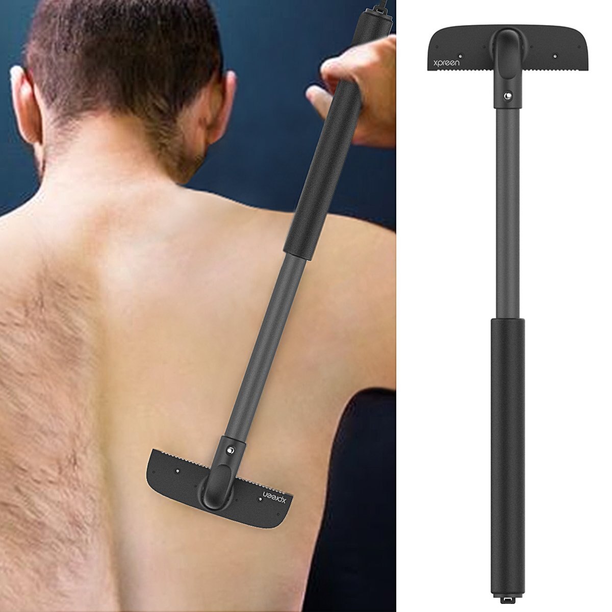 Back Shaver, Back Hair Removal And Body Shaver 2 Replacement, Man Groomer Back  Shaver With 18 Inch Stretch Ergonomic Handle, Painless Wet Or Dry Back  Shaver Blade For Men, J343 - Walmart.com