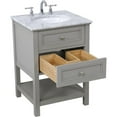 thumbnail image 3 of Elegant Decor Metropolis 24" Single Marble Top Bathroom Vanity in Gray, 3 of 14