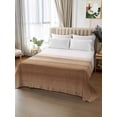 thumbnail image 2 of Brown White Ombre Twim XL Size Flat Sheet, Wrinkleproof & Fadeproof Cooling Flat Bed Sheet Only, Vintage Farmhouse Abstract Striped Breathable Soft Bedding Top Sheets 66 x 102 Inches, 2 of 8