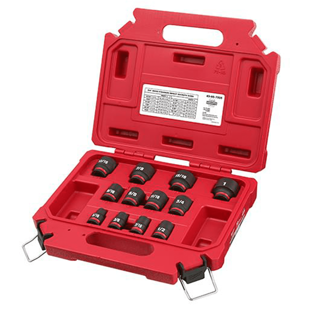 MIlwaukee 12PCSHOCKWAVE Impact Duty 3/8" Drive SAE Standard 6 Point Socket Set