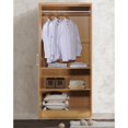 thumbnail image 4 of Pemberly Row 2 Door Armoire with 4 Shelves in Beech, 4 of 6