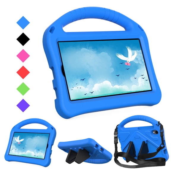 Mynvo Case for Walmart Onn 11 Inch Core 2026 Tablet Case for Kids, with Shoulder Strap Silicone Shockproof Handle Stand Protective Case for Onn 11", Blue