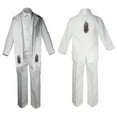 thumbnail image 3 of New Born Baby Boy Christening Baptism Formal White Paisley Suit Silver Mary on Stole & Back SM-20, 3 of 4