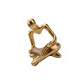 thumbnail image 2 of Dalazy Statue de Penseur Abstrait Figurine Humaine Collectionnable pour Mariage Étagère Dorée, 2 of 9
