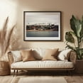thumbnail image 3 of View of Corona del Mar - Newport Beach California Photography Beach House Coastal Palm Tree Seaside Ocean Architecture Tropical Black Framed Wall Art Print 24 x 36 inches, 3 of 4