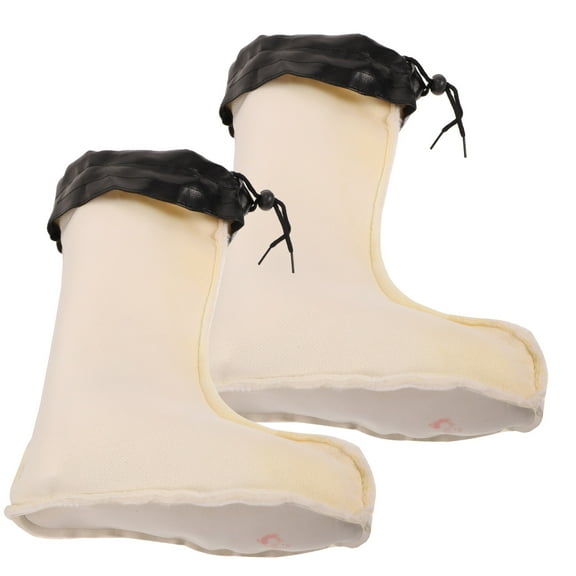 PAMINGONO Lining Shoe Inner Rain Boot Liners White Long Staple Cotton 1 Pair