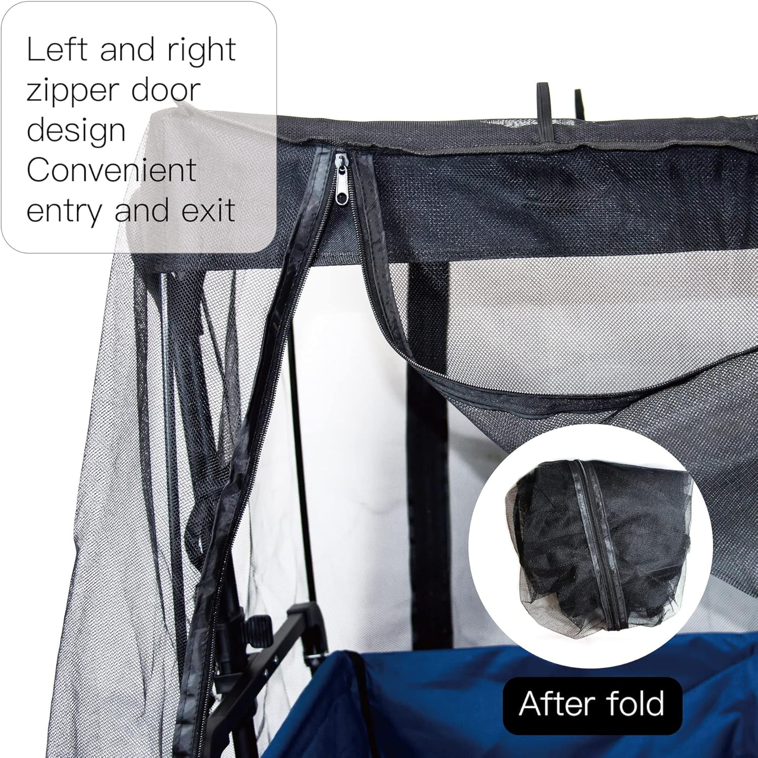 Bug Net Cover for All-Terrain Collapsible Folding Wagons,Utility Garden Cart Bug Net Cover Accessory - Protect Your Little One from Insects on Outdoor Adventures