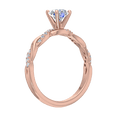 thumbnail image 2 of 0.60 Carat Prong Set Solitaire Diamond Engagement Ring Band in 14K Rose Gold (Ring Size 5.25), 2 of 5