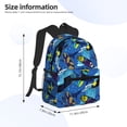thumbnail image 4 of Daiia Hawaiian Style School Backpack for Men Women, Unisex Large Waterproof Bookbag Schoolbag Casual Daypack for High School/College/Teens/Travel/Work Black, 4 of 8