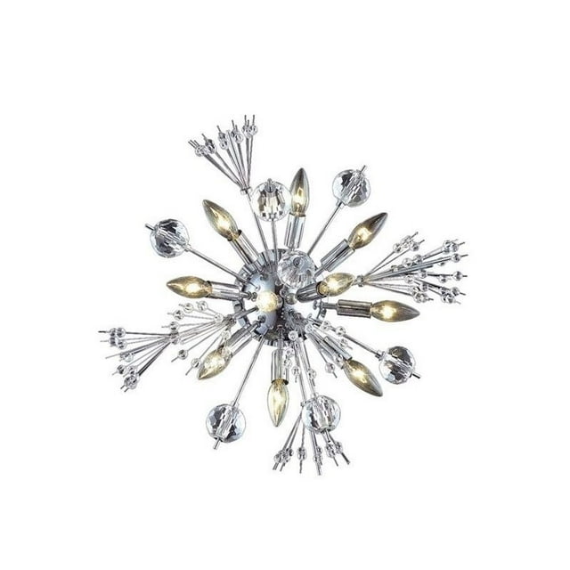 Elegant Lighting Cyclone 20" 10 Light Elegant Crystal Wall Sconce
