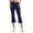 Navy, variant on RYRJJ Womens Lounge Yoga Capris Pants Bootleg Tummy Control High Waist Leggings Workout Bootcut Flare Crop Pants with Pockets(Gray,M)