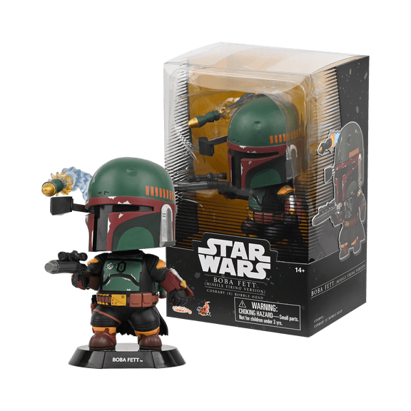 YuMe Star Wars Boba Fett Missile Firing Cosbaby Bobble-Head Window Box