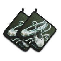 Ballet Golden Toes Pair of Pot Holders