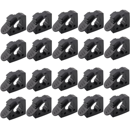 20-Pack Shovel Mount for Roof Rack – Jumbo Black Rubber Clamp Kit – Commercial-Grade Tool Organization