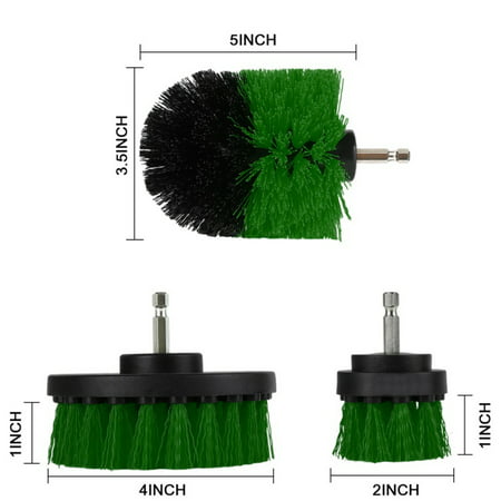 3Pcs/Set Power Scrubber Drill Brush Drill Attachment Kit for Cleaning Pool Tile, Flooring, Brick, Ceramic, and