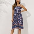thumbnail image 4 of FcBaudy Robes pour Femmes, Robes d'Été pour Femmes Mode d'Été Tube Top Bretelles Imprimé Ceinture Robe Femmes, 4 of 6