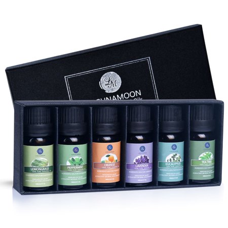 LAGUNAMOON Top 6 Pure Aromatherapy 10ml Essential Oils Gift Set
