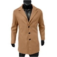 thumbnail image 5 of Danhjin Trench Coats for Men Long Open Front Lapel Long Jackets Long Sleeve Fall Winter Overcoats Business Casual Going out Fashion Outwear, 5 of 7