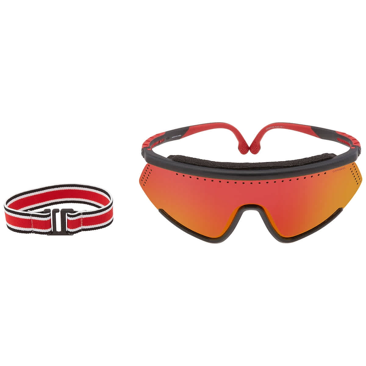 Carrera 27 Men's Black/Red Oversize Navigator Sunglasses - CA27