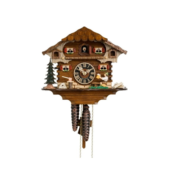 Cuckoo Clock Black Forest house with moving beer drinker