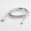 Refurbished Blackweb BWA17WI018 Flexible metal sync and charge cable, microusb - Silver