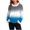 Blue Sweatshirts, variant on Women's Crewneck Furry Gradient T-Shirt Long Sleeve Loose Crew Neck Pullover Tops Trendy Casual Tees Blouse Green Sweatshirts M