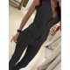 thumbnail image 3 of Conjunto de camiseta y pantalones sin mangas para mujer, conjunto de dos piezas con cierre de cintura de temperamento sólido, chaleco Sexy y pantalones pitillo, novedad de verano 2024, 3 of 5