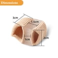 thumbnail image 2 of Corrector de dedo en martillo suave para alisador de dedos, separador de dedo gordo con diseño de doble orificio, adecuado para superposición (4 unidades), 2 of 7
