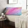 thumbnail image 6 of Uemuo Fun Rainbow Pink Print Throw Pillow Case – Cozy & Soft Cushion Cover, Hypoallergenic Pillow Case for Sleeping, Perfect for Women with Envelope Closure-20"x30", 6 of 6